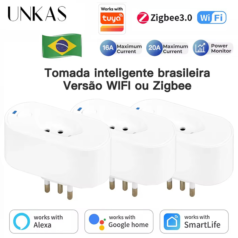 Smart Home Voice Assistant - Enchufe Inteligente UNKAS Compatible con Tuya