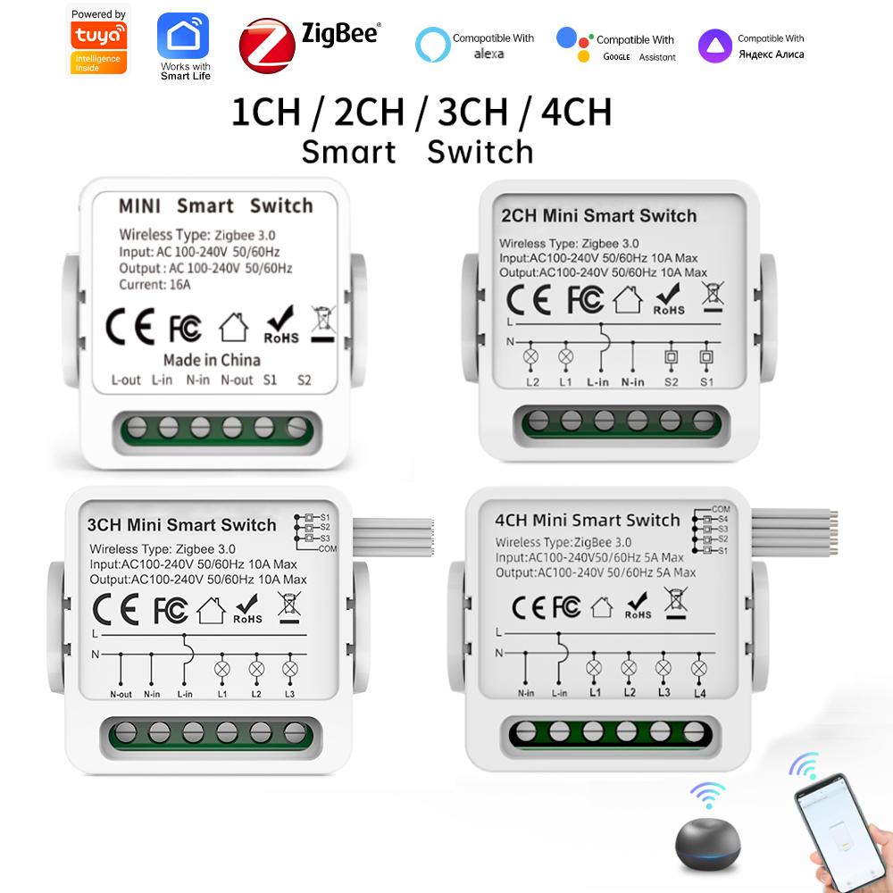 Smart Home Voice Assistant - Interruptor Inteligente Tuya Zigbee 3.0 de