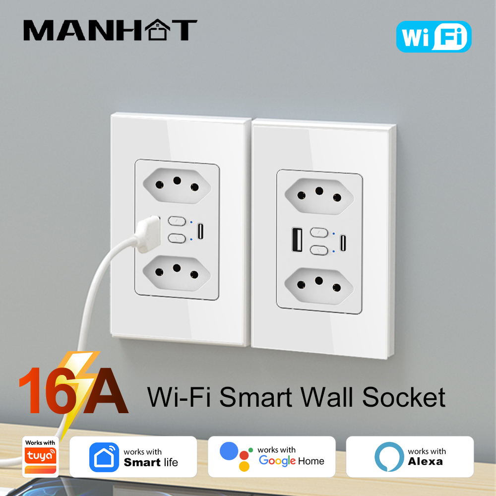 Smart Home Yale - Enchufe Inteligente Wifi MANHOT para Brasil