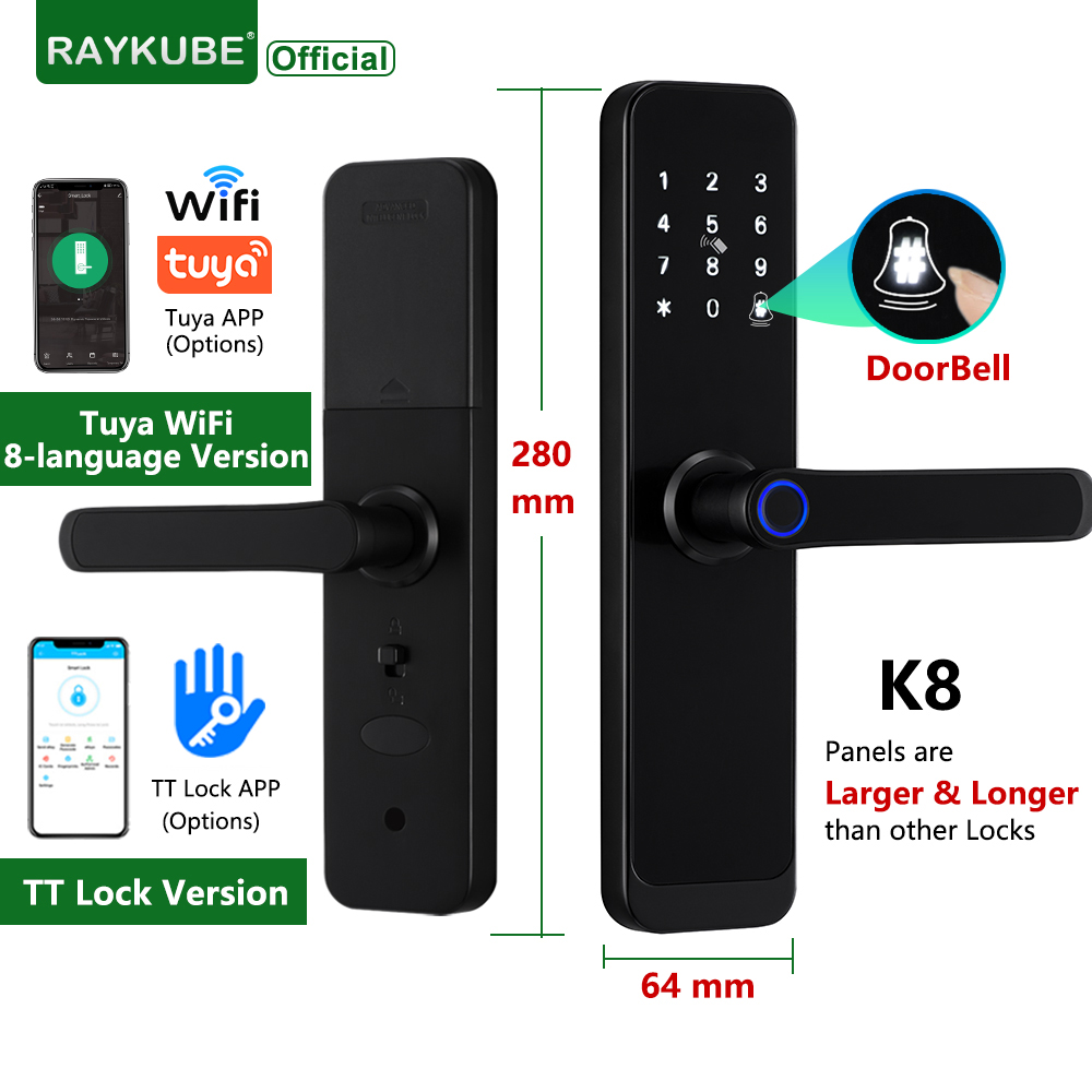 Smart Home Imou - RAYKUBE K8 cerradura de puerta inteligente