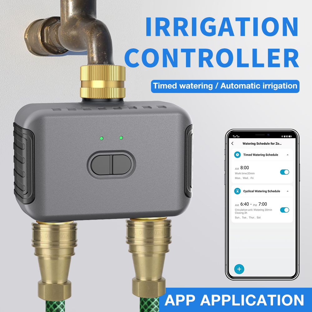 Smart Home Ikea - Tuya-temporizador de riego de 2 zonas,